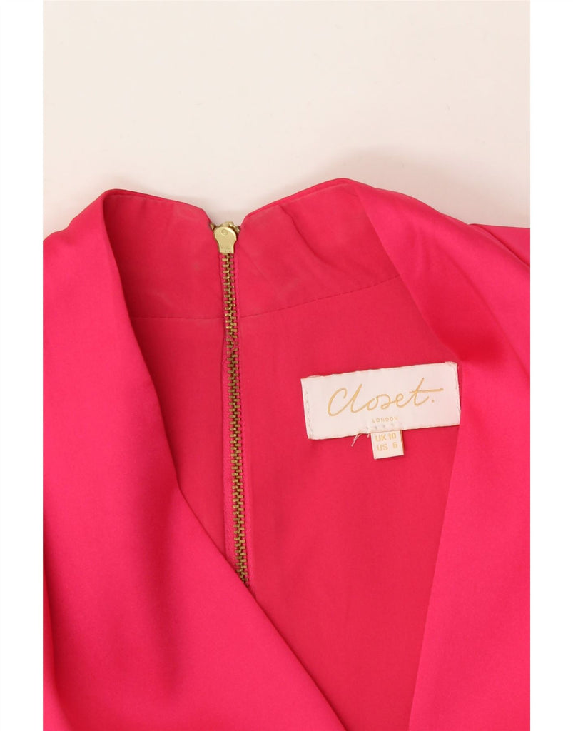 CLOSET Womens Maxi Asymmetric A-Line Dress UK 10 Small  Pink Polyester Vintage CLOSET and Second-Hand CLOSET from Messina Hembry 