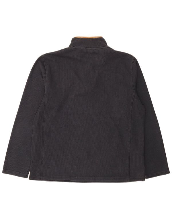 Mountain Warehouse Mens Zip Neck Sweatshirt Jumper Large Navy Blue Cotton
