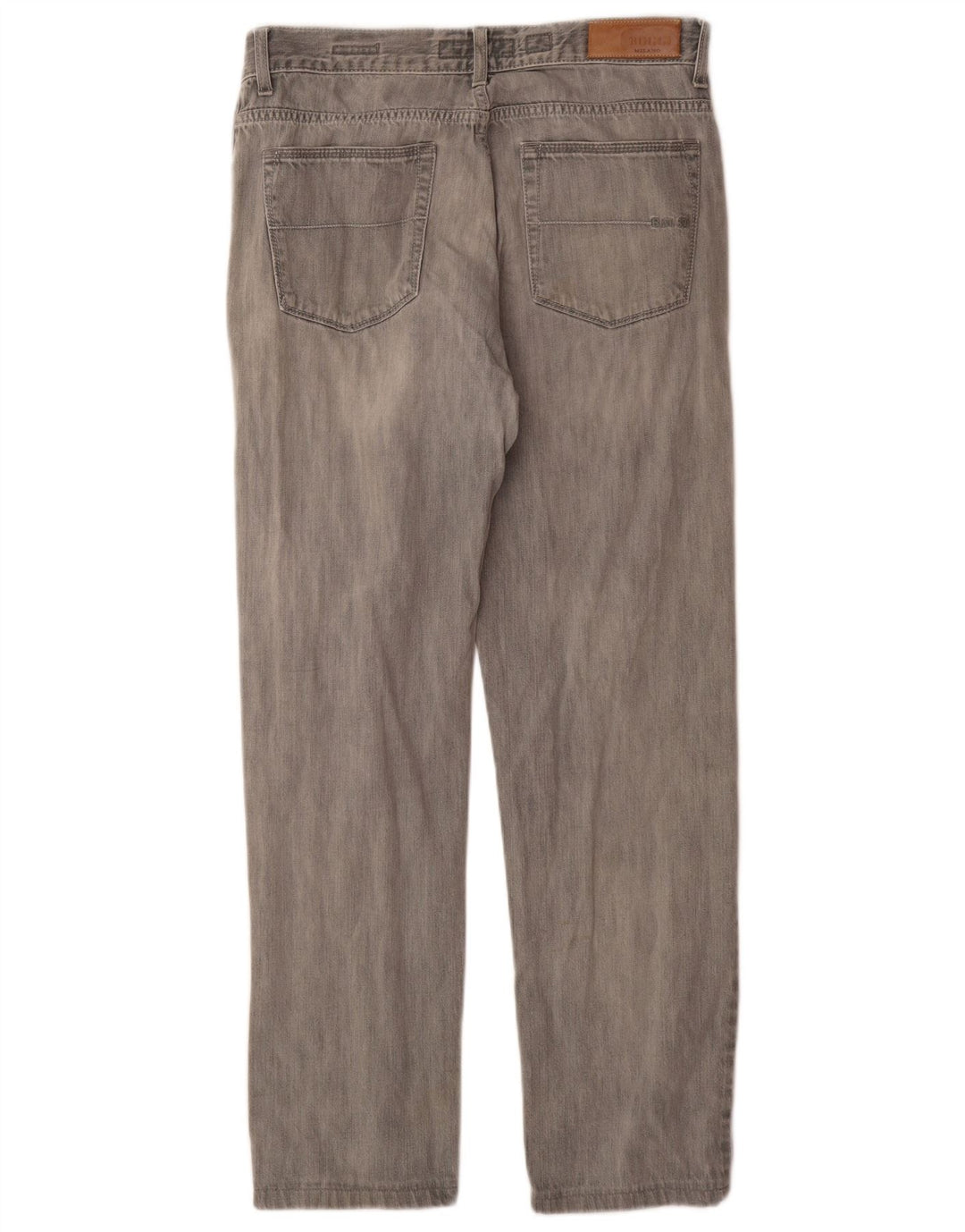 Boggi Mens Milano Straight Jeans W34 L30 Grey Cotton
