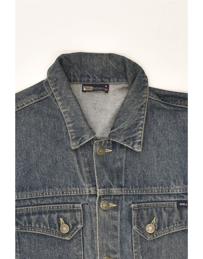 WITBOY Mens Denim Jacket UK 38 Medium Navy Blue Cotton | Vintage WITBOY | Thrift | Second-Hand WITBOY | Used Clothing | Messina Hembry 