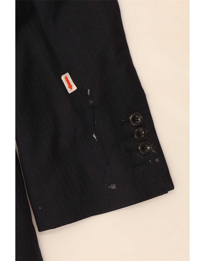 Marks & Spencer Mens 2 Button Blazer Jacket UK 38 Medium Navy Blue Wool