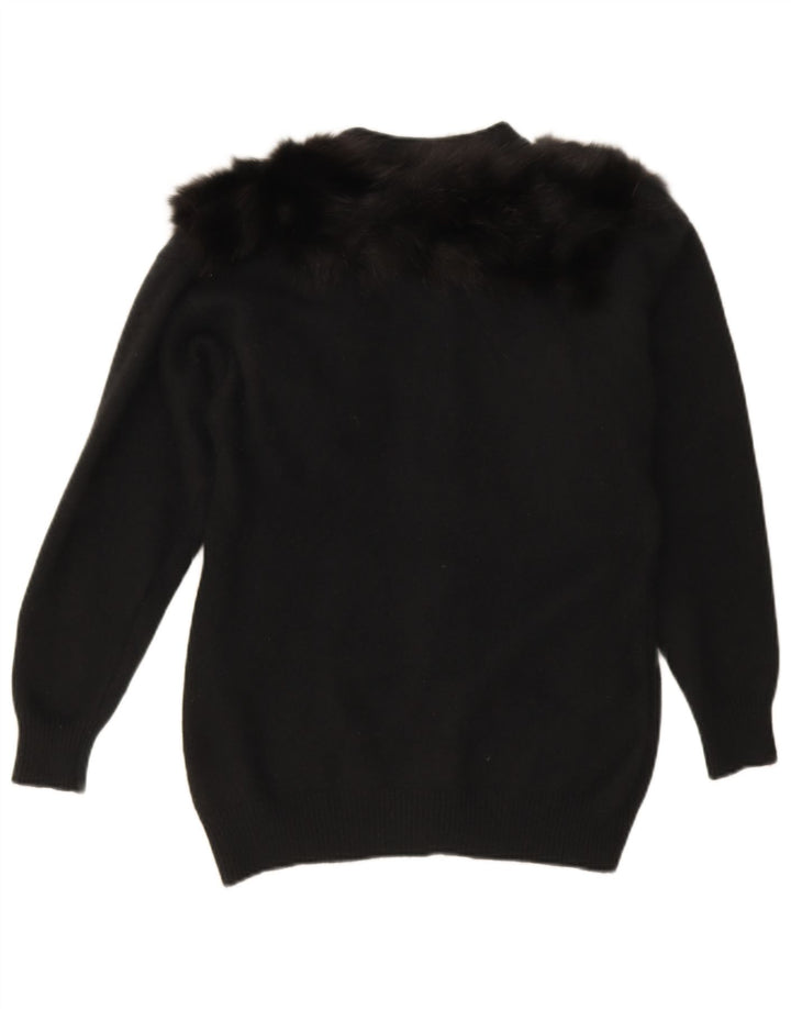Vintage Womens Cardigan Sweater UK 8 Small Black