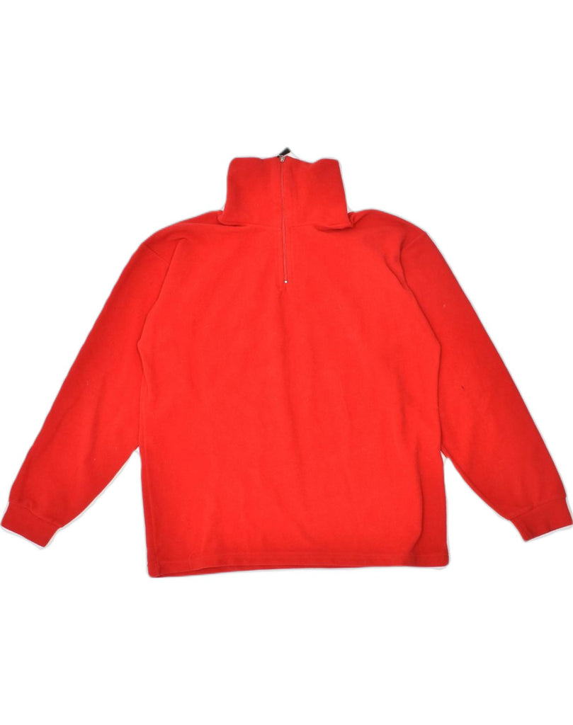 COLMAR Mens Zip Neck Fleece Jumper XS Red Polyester | Vintage | Thrift | Second-Hand | Used Clothing | Messina Hembry 