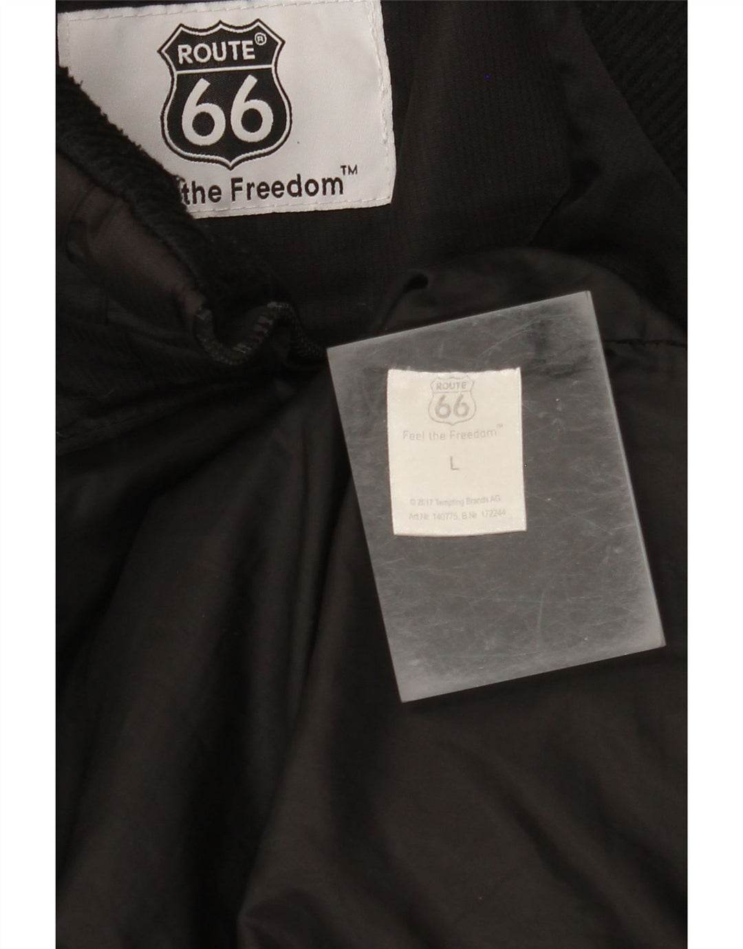 ROUTE 66 Mens Padded Jacket UK 40 Large Black Polyester
