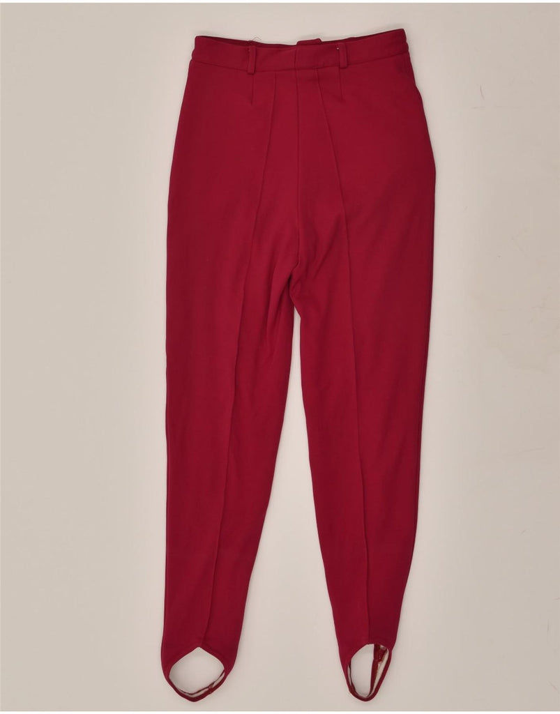 FILA Womens Stirrup Slim Trousers US 6 Medium W26 L30 Red Acrylic | Vintage Fila | Thrift | Second-Hand Fila | Used Clothing | Messina Hembry 