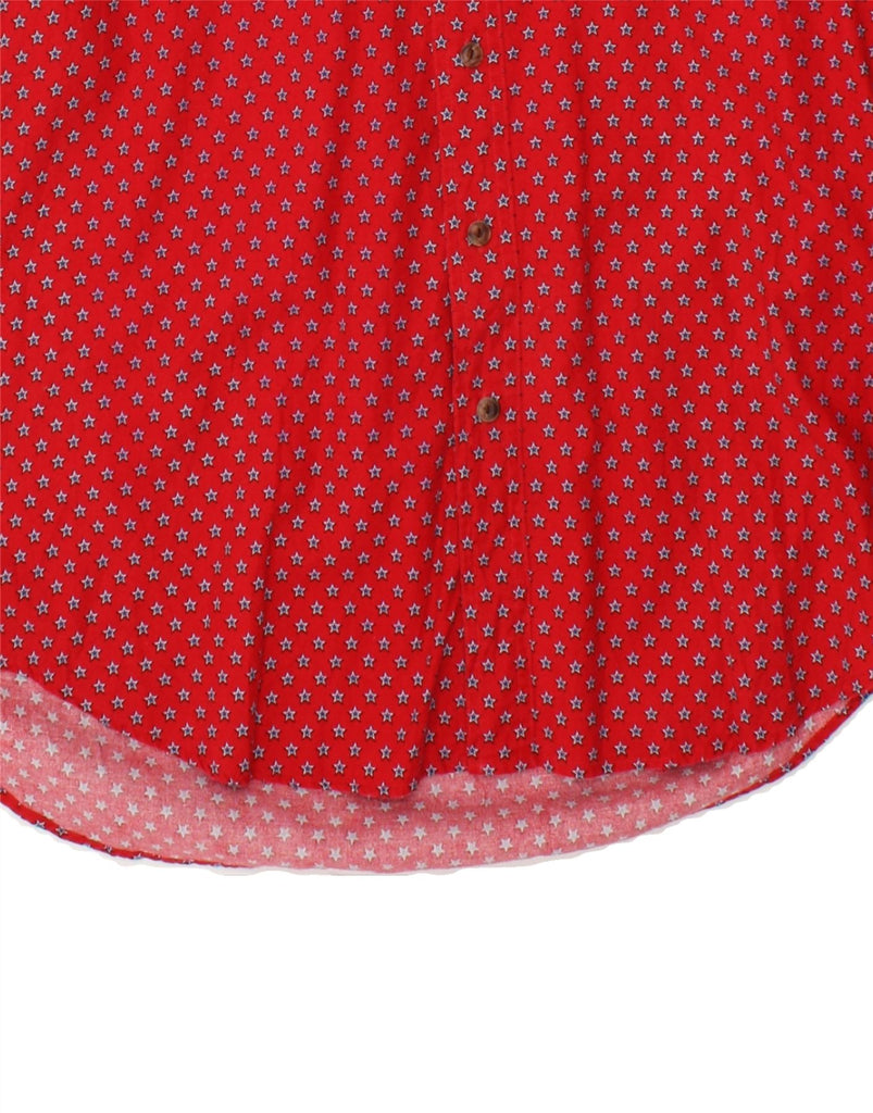 VINTAGE Mens Shirt XL Red Spotted Cotton Vintage Vintage and Second-Hand Vintage from Messina Hembry 