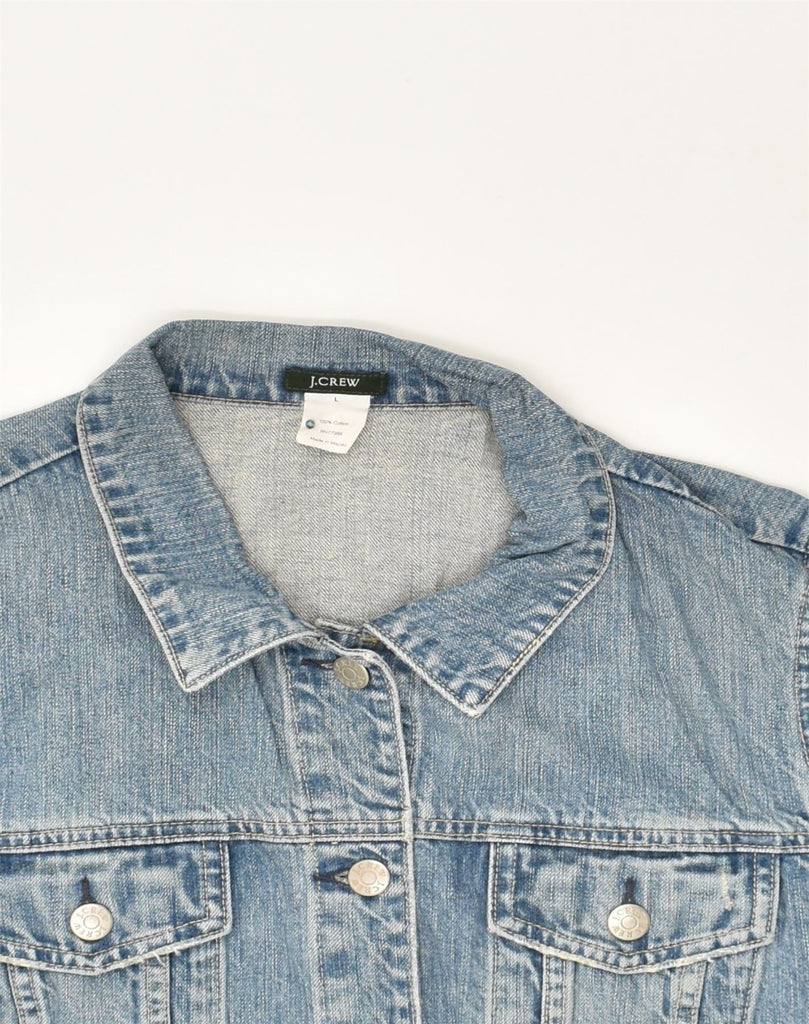 J. CREW Womens Denim Jacket UK 14 Large Blue Cotton | Vintage J. Crew | Thrift | Second-Hand J. Crew | Used Clothing | Messina Hembry 