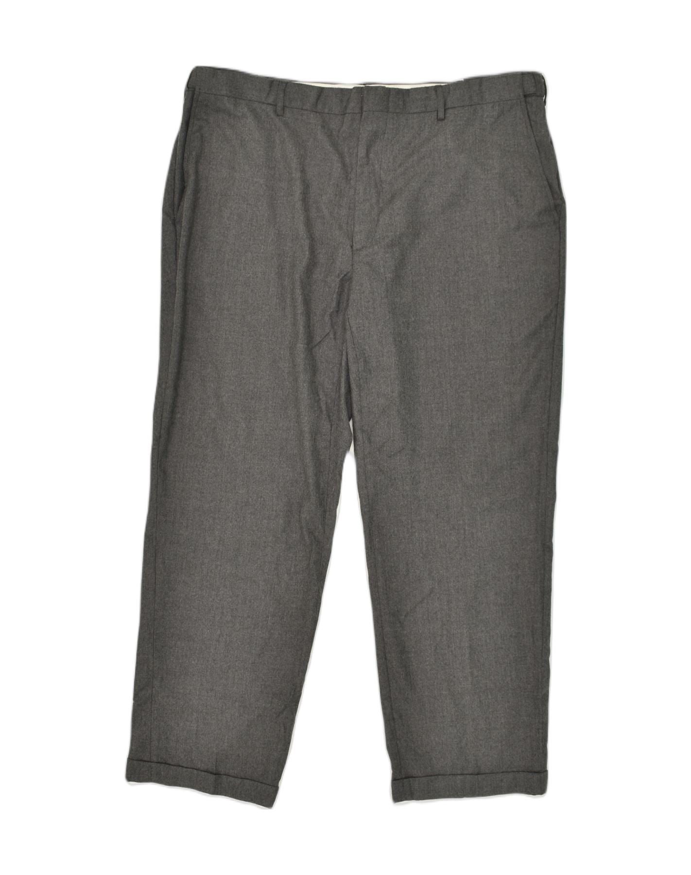 Orvis Dress Pants Polyester Wool Trousers Men's Size 38” Gray Charcoal |  eBay
