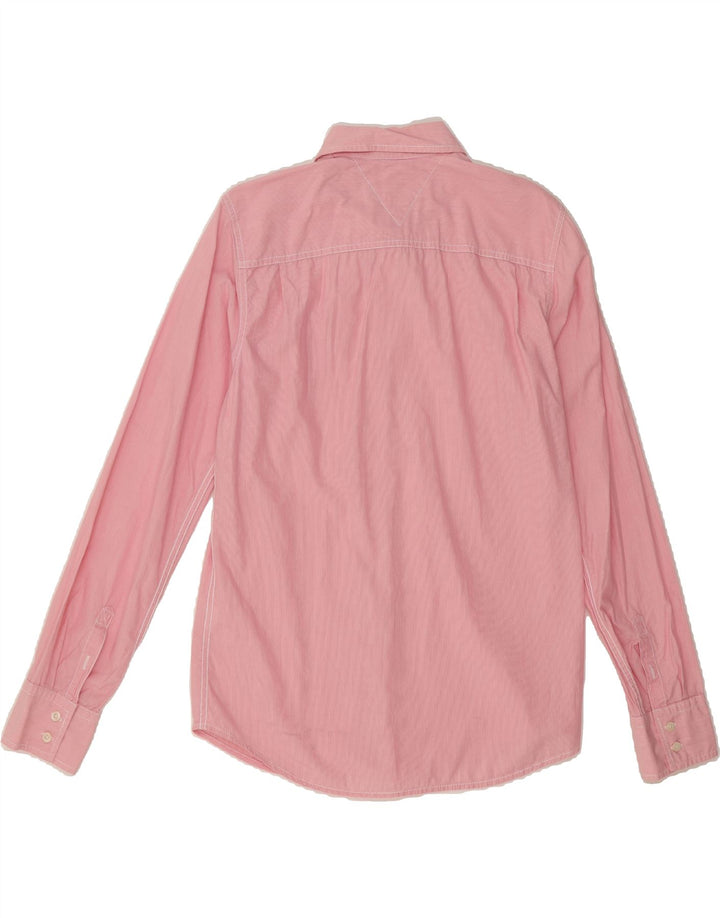 TOMMY HILFIGER Mens Shirt Medium Pink Pinstripe Vintage Tommy Hilfiger and Second-Hand Tommy Hilfiger from Messina Hembry 