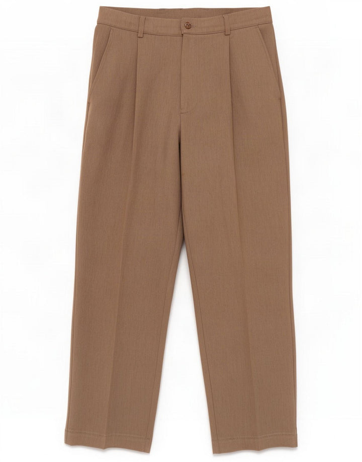 Farah Mens Pegged Chino Trousers W34 L28 Brown Polyester
