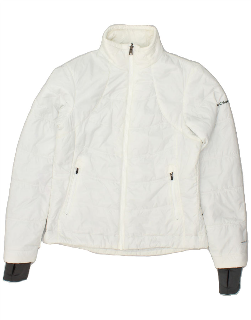 COLUMBIA Womens Omni-Heat Padded Jacket UK 12 Medium White Nylon Vintage Columbia and Second-Hand Columbia from Messina Hembry 