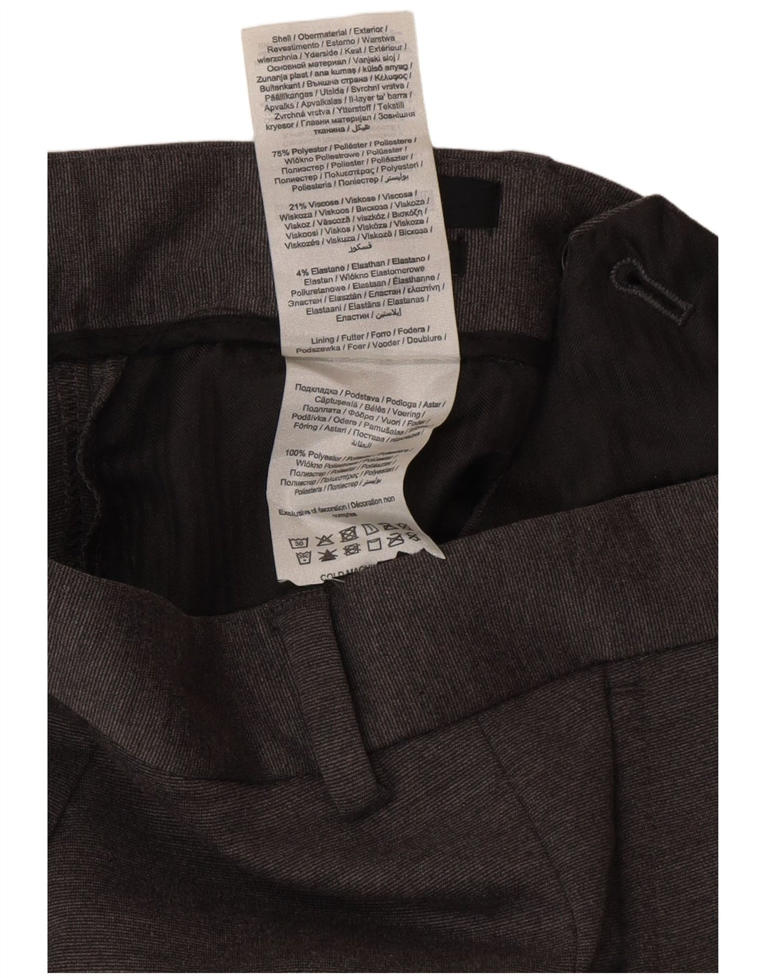 Jack & Jones Womens Slim Chino Trousers XS W28 L32 Grey Polyester