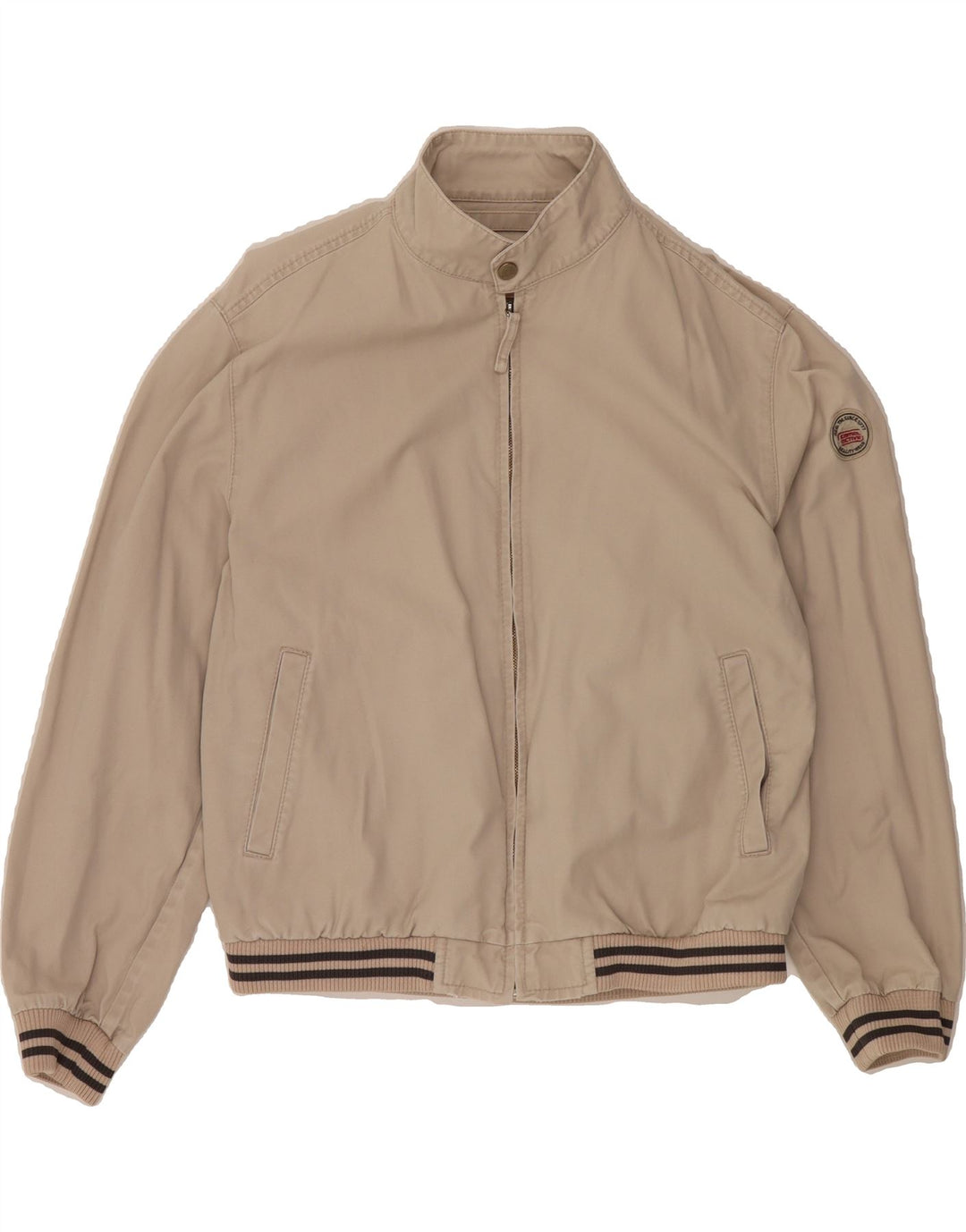 CAMEL ACTIVE Mens Bomber Jacket UK 38 Medium Beige Cotton Vintage Camel Active and Second-Hand Camel Active from Messina Hembry 
