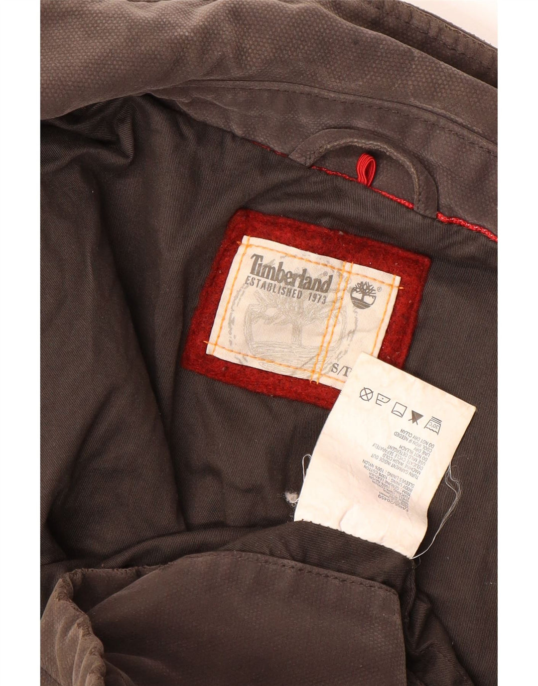 Timberland Mens Utility Jacket UK 36 Small Brown Cotton