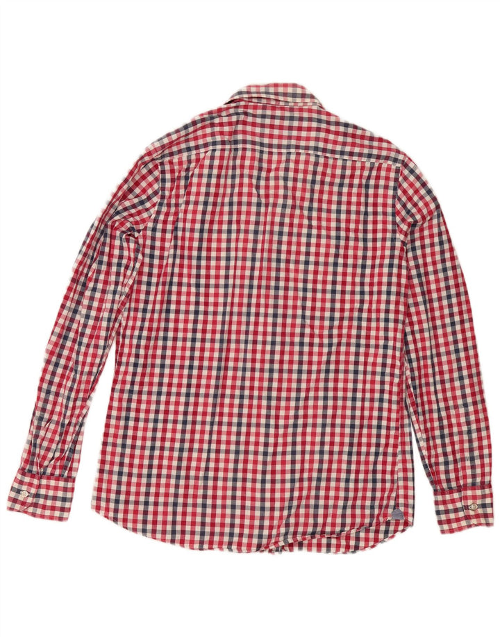 Massimo Dutti Mens Shirt Medium Red Gingham