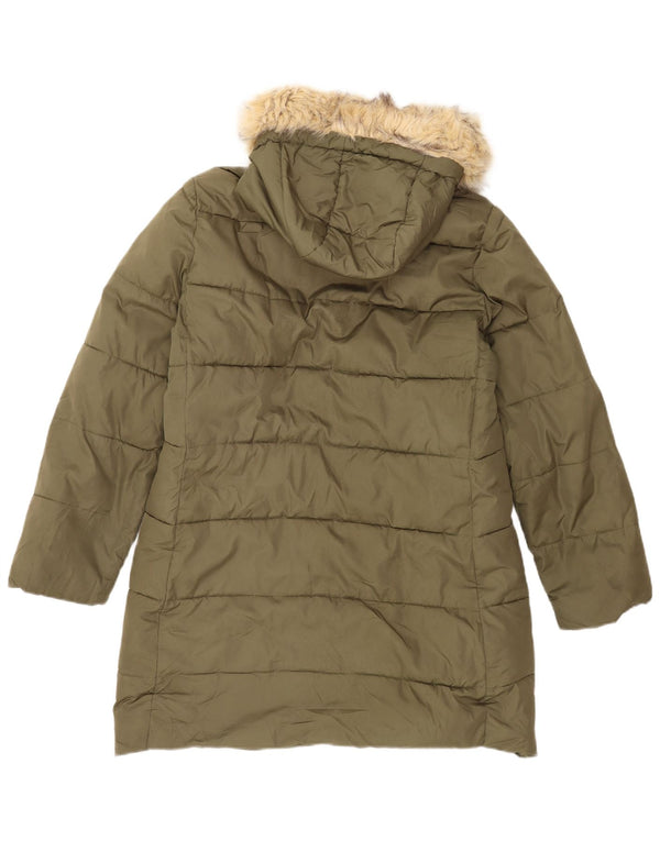 Gap Mens Hooded Padded Coat UK 40 Large Khaki Polyester