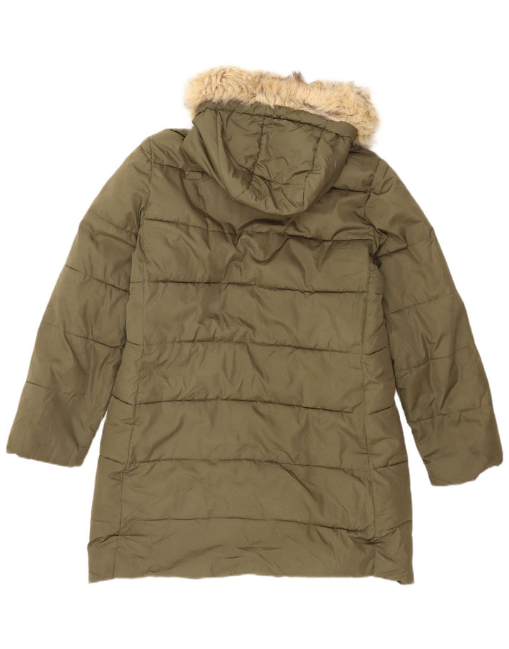 Gap Mens Hooded Padded Coat UK 40 Large Khaki Polyester