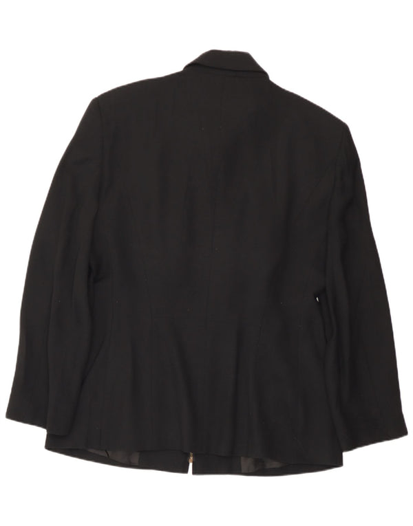 Belfe & Belfe Womens Bomber Jacket IT 46 Large Black Wool