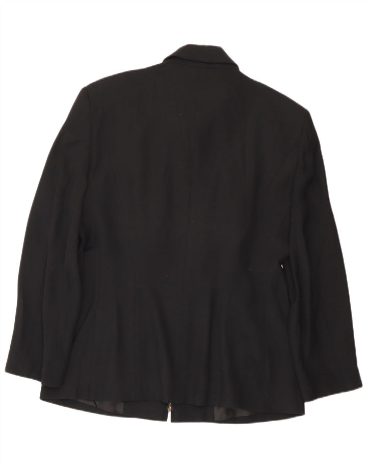 Belfe & Belfe Womens Bomber Jacket IT 46 Large Black Wool