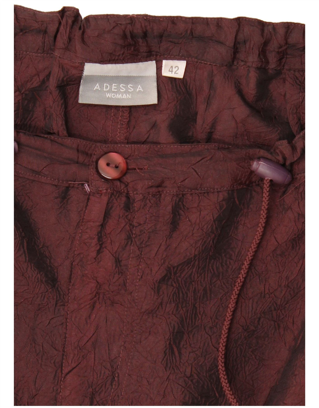 Vintage Womens Maxi Skirt EU 42 Large W32  Burgundy Polyamide