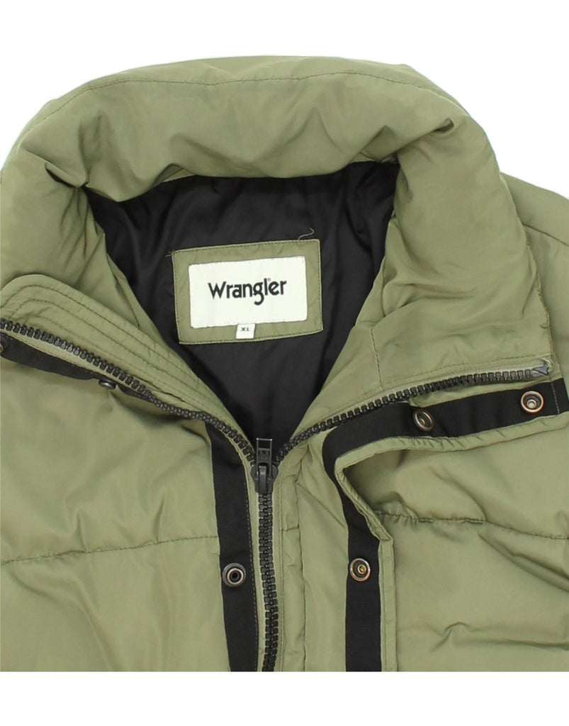 WRANGLER Mens Padded Jacket UK 42 XL Green Polyester Vintage Wrangler and Second-Hand Wrangler from Messina Hembry 