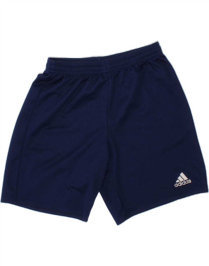 ADIDAS Boys Climalite Sport Shorts 11-12 Years  Navy Blue Polyester Vintage Adidas and Second-Hand Adidas from Messina Hembry 
