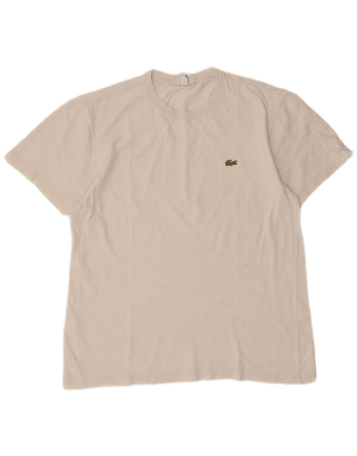 Lacoste Mens T-Shirt Top Size 4 Medium White Cotton