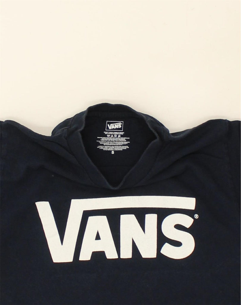 VANS Womens Graphic T-Shirt Top UK 10 Small Navy Blue Cotton | Vintage Vans | Thrift | Second-Hand Vans | Used Clothing | Messina Hembry 