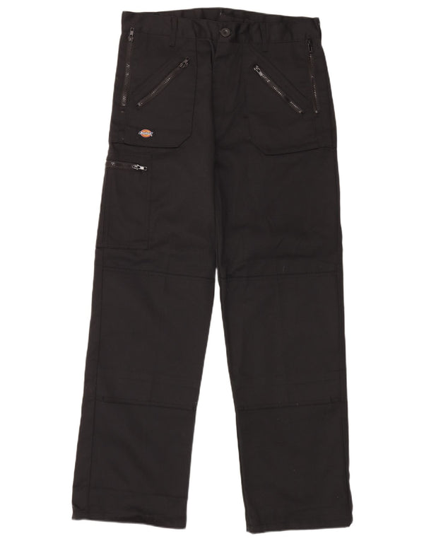 Dickies Mens Straight Cargo Trousers W32 L31 Black Polyester