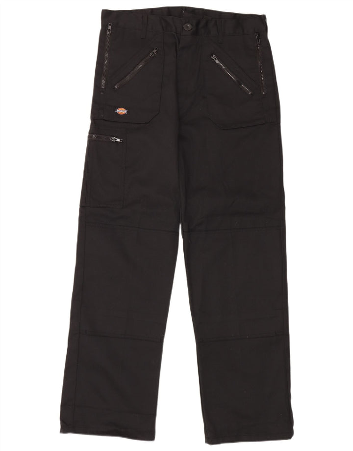 Dickies Mens Straight Cargo Trousers W32 L31 Black Polyester