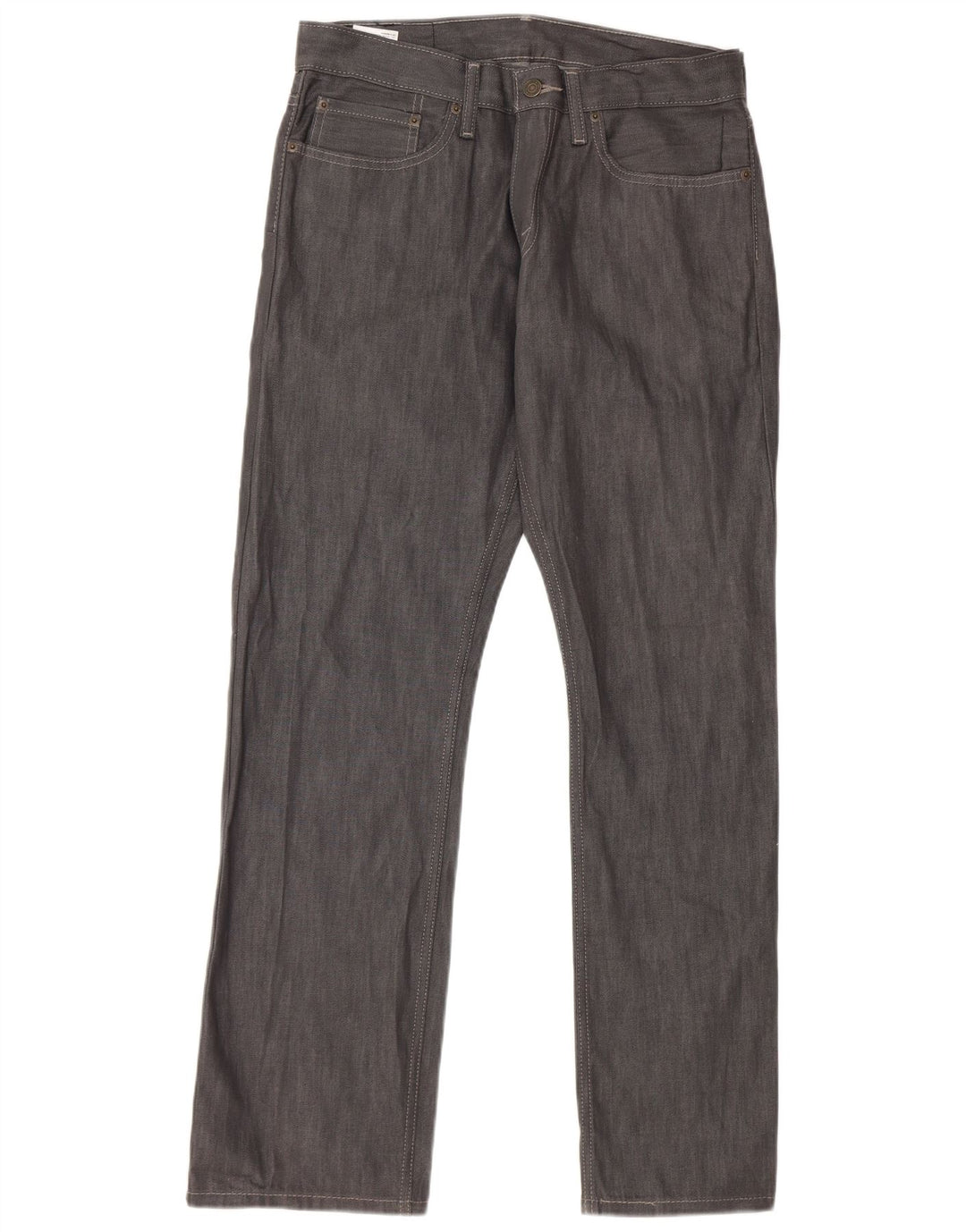 LEVI'S Mens Straight Jeans W32 L32 Grey Cotton