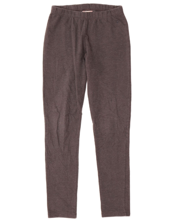Champion Womens Heritage Fit Leggings UK 10 Small  Grey Cotton