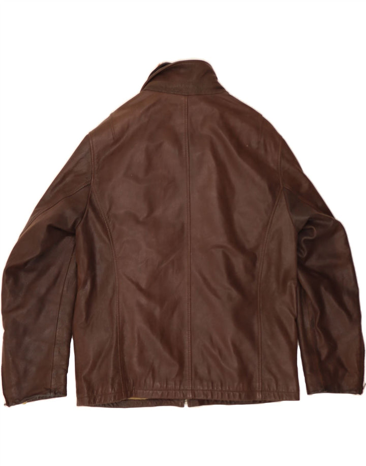 OAKWOOD Mens Leather Jacket UK 40 Large Brown