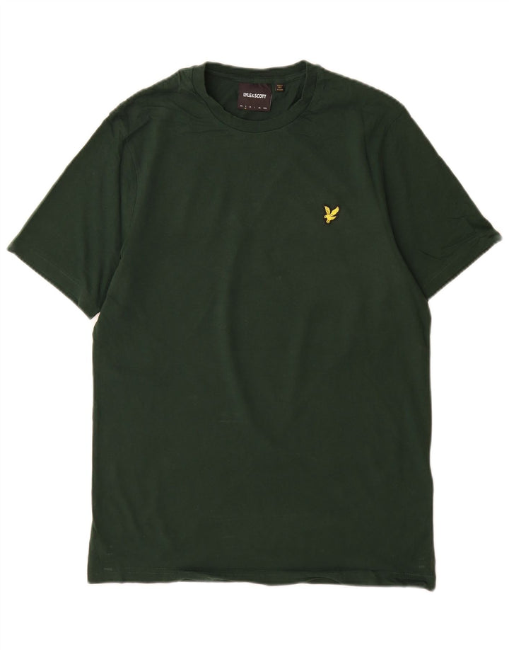 Lyle & Scott Mens T-Shirt Top Small Green Cotton