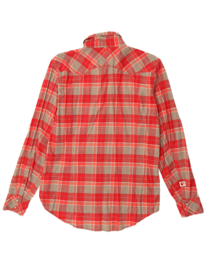DIESEL Mens Shirt Small Red Check Cotton