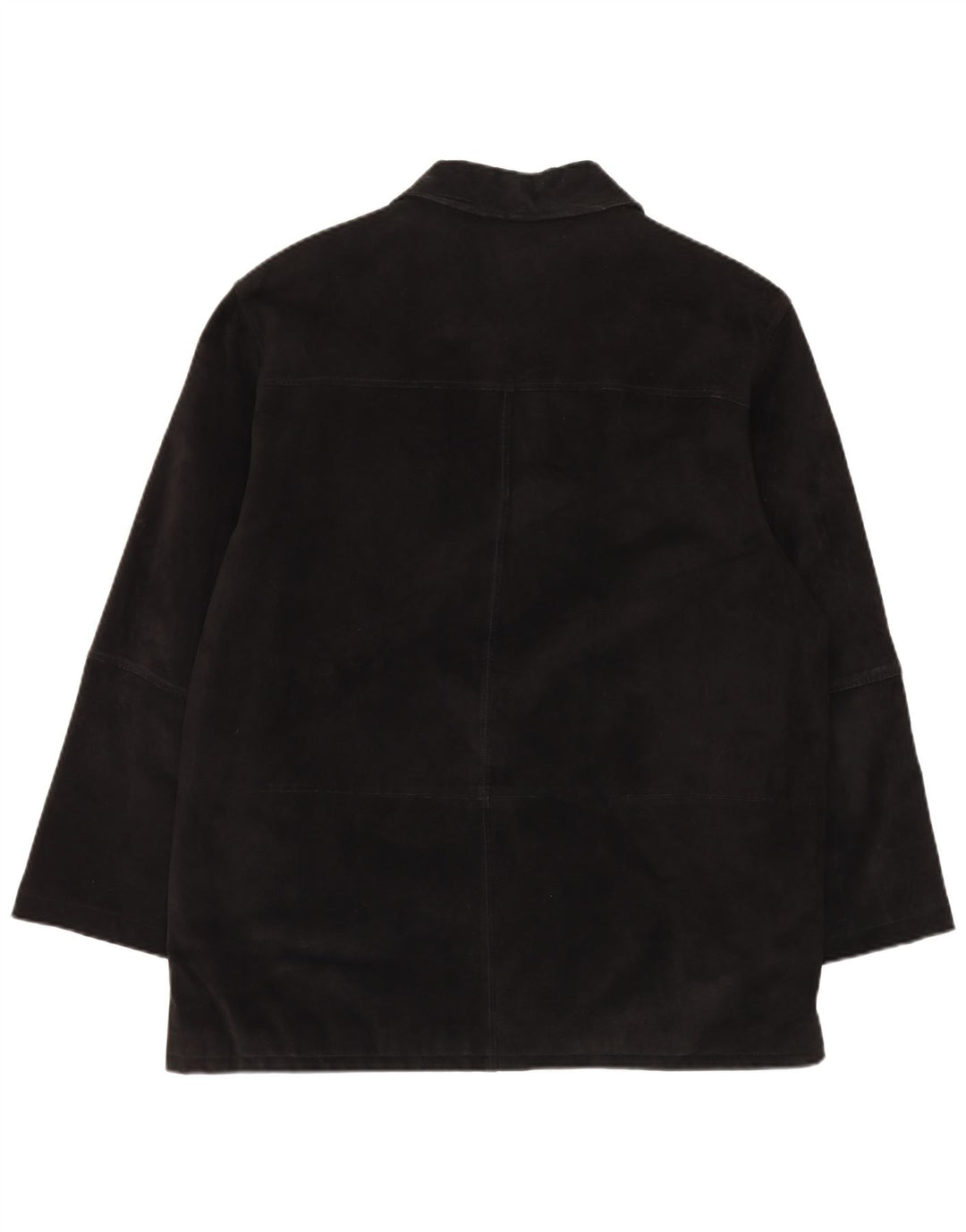 Vintage Mens Regular Fit Suede Jacket UK 42 XL Black Leather