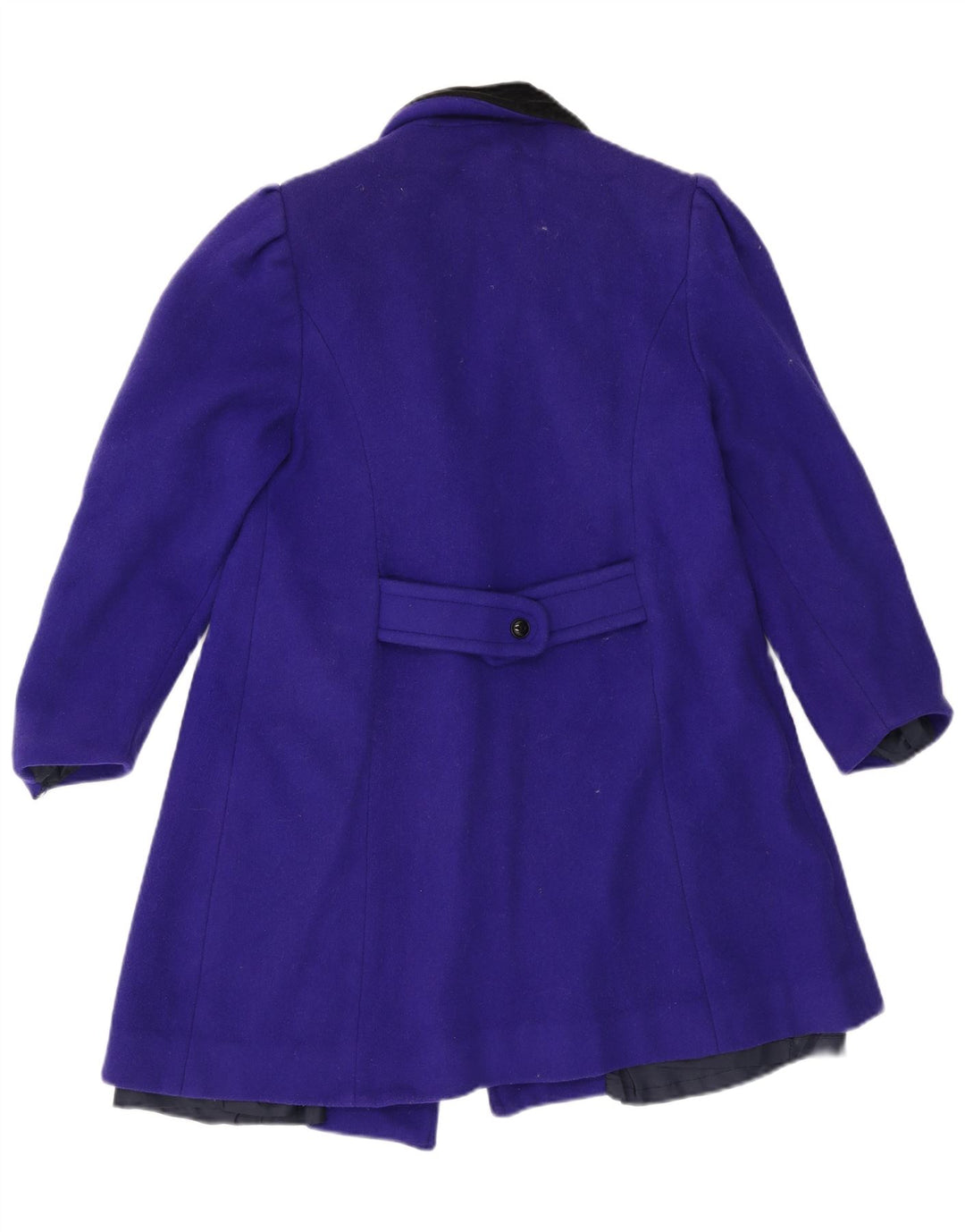 Vintage Womens Double Breasted Coat UK 14 Medium Purple Wool