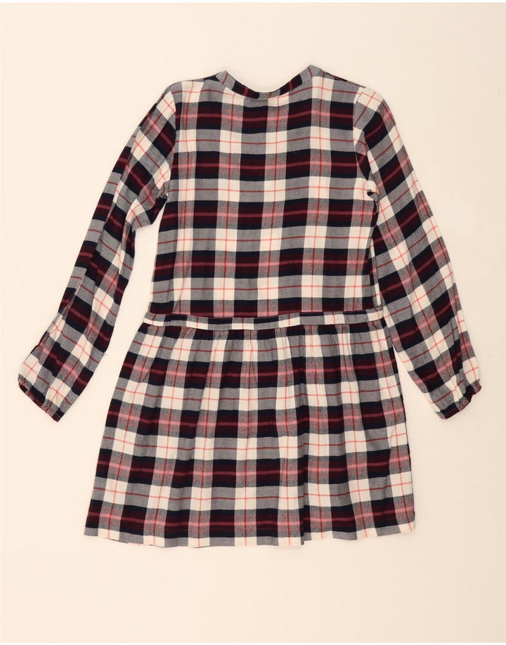 Vintage Girls Pullover Shirt Dress 11-12 Years Multicoloured Check Cotton
