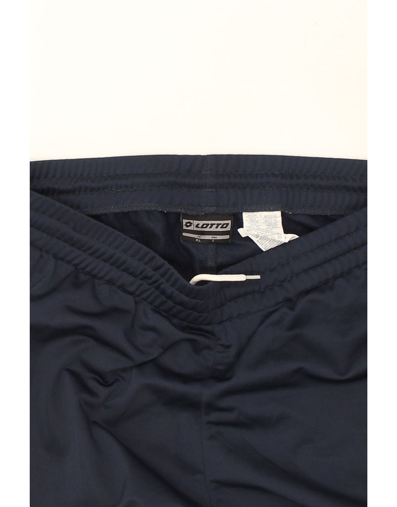 LOTTO Mens Tracksuit Trousers XL Navy Blue Polyester | Vintage Lotto | Thrift | Second-Hand Lotto | Used Clothing | Messina Hembry 