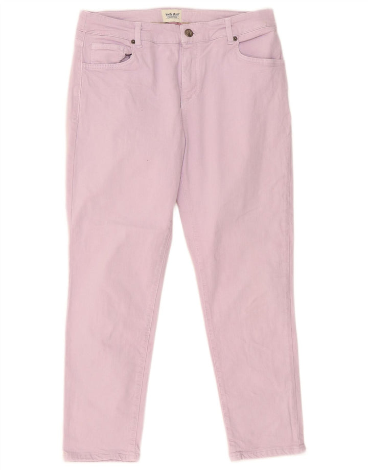 White Stuff Womens Crop Straight Jeans W30 L25 Purple Cotton