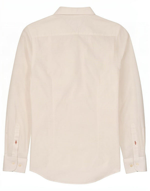 Tommy Hilfiger Mens Slim Fit Shirt Medium White Cotton