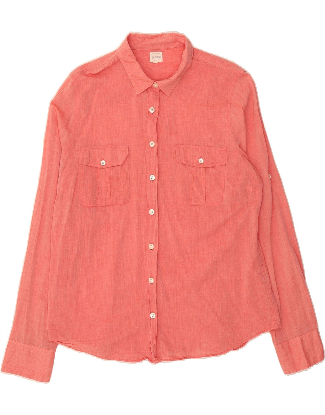 J. CREW Womens Shirt UK 18 XL Red Cotton Vintage J. Crew and Second-Hand J. Crew from Messina Hembry 