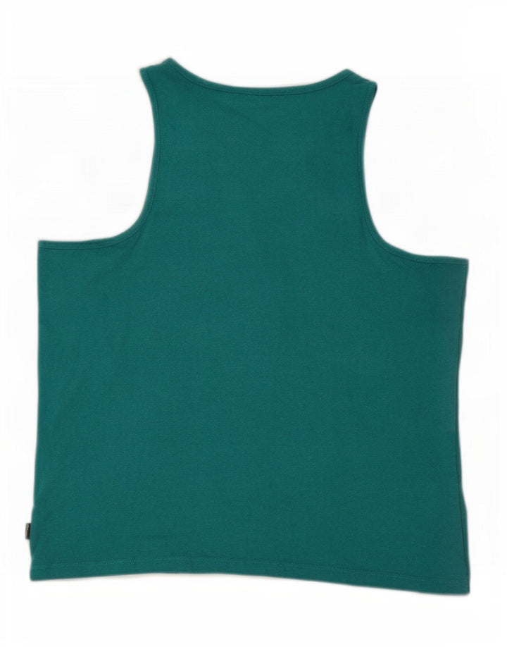 Superdry Womens Vest Top UK 16 Large Green Cotton