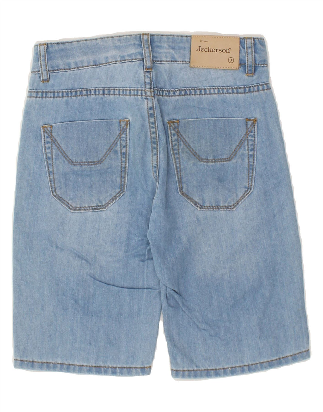 JECKERSON Boys Denim Shorts 7-8 Years W24 Blue Cotton Vintage Jeckerson and Second-Hand Jeckerson from Messina Hembry 