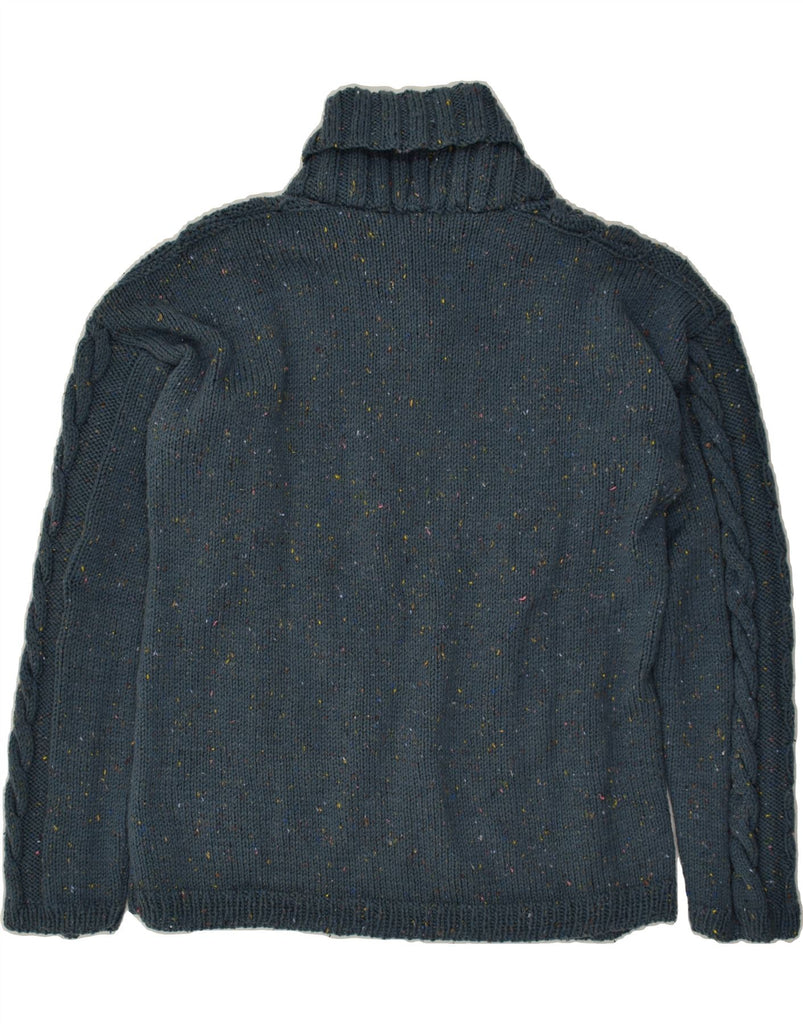 VINTAGE Womens Shawl Neck Jumper Sweater XL Navy Blue Flecked | Vintage Vintage | Thrift | Second-Hand Vintage | Used Clothing | Messina Hembry 