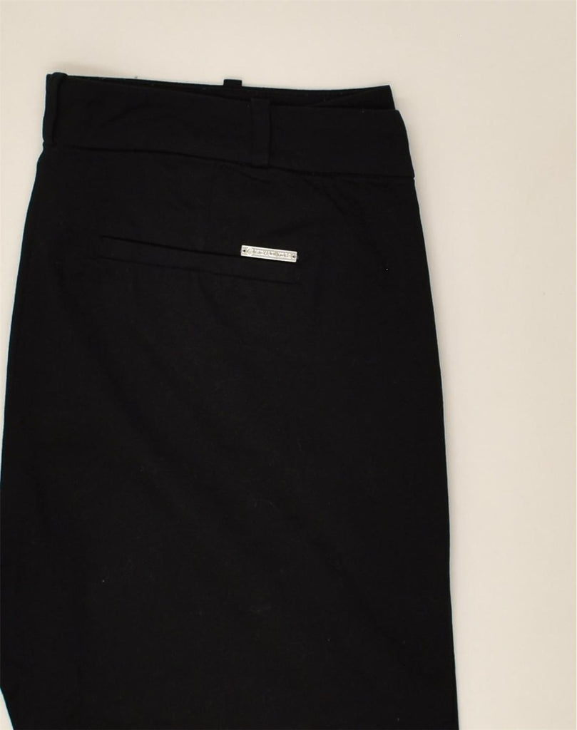 MICHAEL KORS Womens Slim Casual Trousers US 10 Large W32 L30 Black Cotton | Vintage Michael Kors | Thrift | Second-Hand Michael Kors | Used Clothing | Messina Hembry 