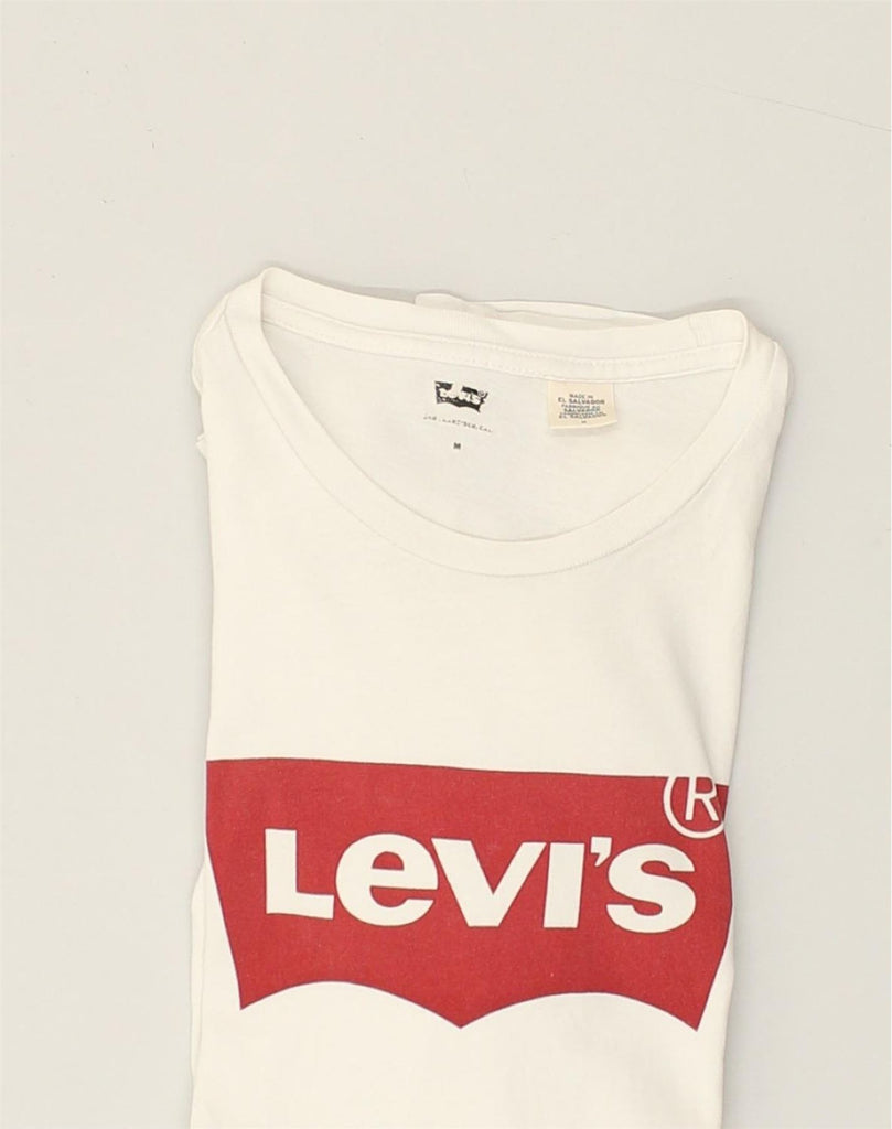 LEVI'S Mens Graphic T-Shirt Top Medium White Cotton | Vintage Levi's | Thrift | Second-Hand Levi's | Used Clothing | Messina Hembry 