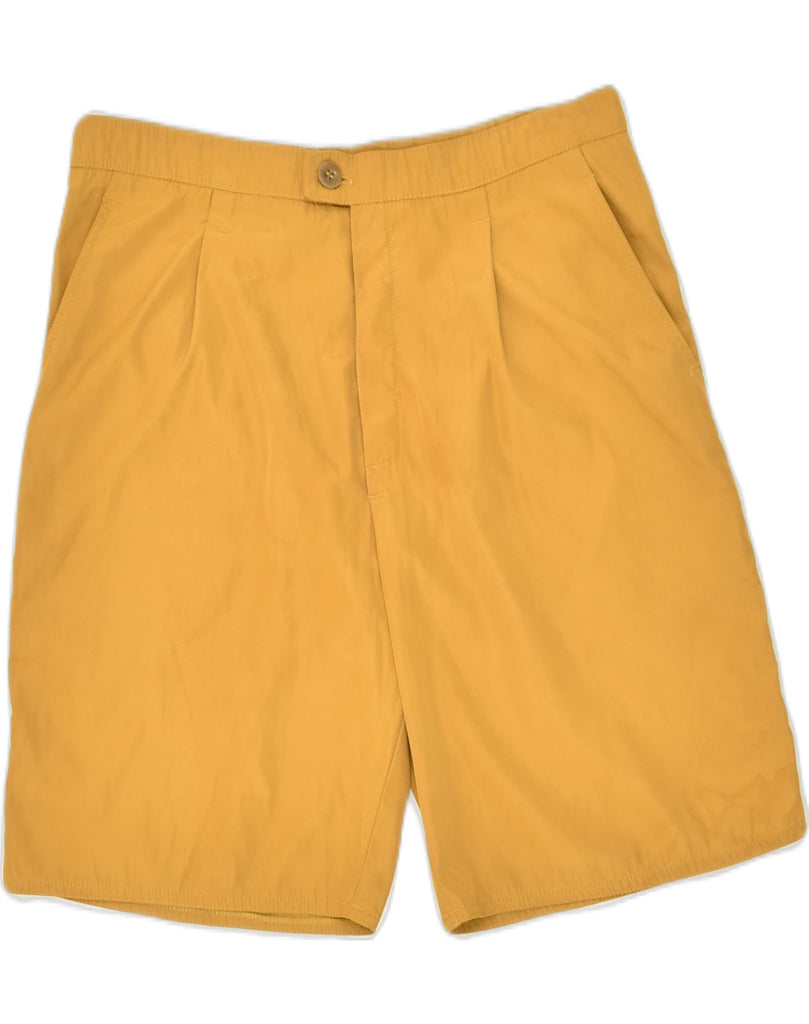 VINTAGE Womens Chino Shorts W31 Large Yellow Polyester | Vintage Vintage | Thrift | Second-Hand Vintage | Used Clothing | Messina Hembry 