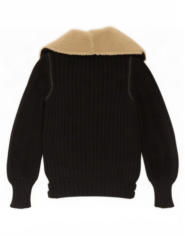 Vintage Womens Cardigan Sweater UK 10 Small Black