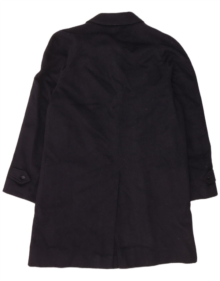 Moessmer Mens Overcoat UK 38 Medium Navy Blue Virgin Wool